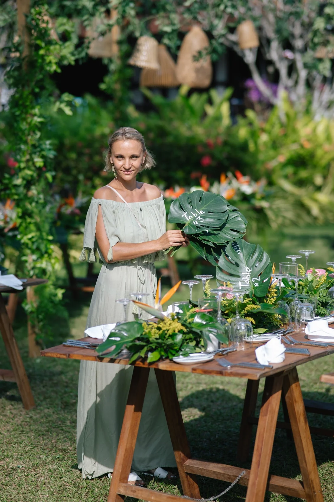 Katerina Gordeeva preparing a celebration in Koh Samui